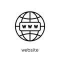 Website icon. Trendy modern flat linear vector Website icon on w