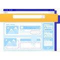 Website icon web app development flat vector Royalty Free Stock Photo