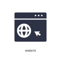 website icon on white background. Simple element illustration from strategy concept