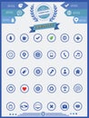 30 Website Icons set,Blue version