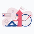 Website illustration of increase productivity concept