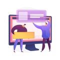 Website interface development planning vector concept metaphor. Royalty Free Stock Photo