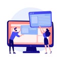 Website interface development planning vector concept metaphor. Royalty Free Stock Photo