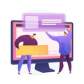 Website interface development planning vector concept metaphor Royalty Free Stock Photo