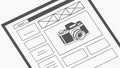 Website interface mockup, web design template, layout, digital ui vector design Generative AI Royalty Free Stock Photo