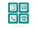 Website and Internet contact icons and symbols Royalty Free Stock Photo