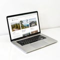 Website isolated on white background