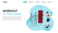 Website landing page. Boxing class activity