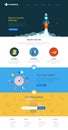 Website Landing page design vector template Flat style..Webdesign flat with icons