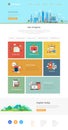 Website Landing page design vector template Flat style..Webdesign flat with icons