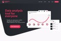 Website Landing Page Design Web Analytics Website Vector Template