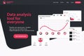 Website Landing Page Design Web Analytics Website Vector Template