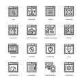 Website Landing Page Line Vector Icons