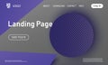 Website landing page. Material design