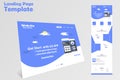 Website landing page template design for promotion Royalty Free Stock Photo
