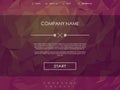 Website landing page template with set of line