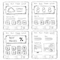 Website Layout Doodles Royalty Free Stock Photo