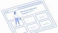Website layout template, web design and user interface framework vector design Generative AI Royalty Free Stock Photo
