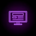 website line icon. Elements of web in neon style icons. Simple icon for websites, web design, mobile app, info graphics Royalty Free Stock Photo