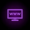 website line icon. Elements of web in neon style icons. Simple icon for websites, web design, mobile app, info graphics Royalty Free Stock Photo