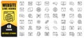 Website Line Icon Set Royalty Free Stock Photo