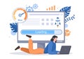 Website Loading Speed Optimization With Server, Web Programming, Mobile App Development, and Page Software. Background Vector Royalty Free Stock Photo