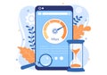 Website Loading Speed Optimization With Server, Web Programming, Mobile App Development, and Page Software. Background Vector Royalty Free Stock Photo