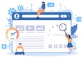 Website Loading Speed Optimization With Server, Web Programming, Mobile App Development, and Page Software. Background Vector Royalty Free Stock Photo