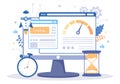 Website Loading Speed Optimization With Server, Web Programming, Mobile App Development, and Page Software. Background Vector Royalty Free Stock Photo