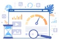 Website Loading Speed Optimization With Server, Web Programming, Mobile App Development, and Page Software. Background Vector Royalty Free Stock Photo