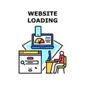 Website Loading Vector Concept Color Illustration Royalty Free Stock Photo