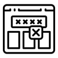 Website login showing invalid password error message