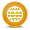 Website luxurious glossy yellow round button abstract Royalty Free Stock Photo