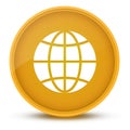 Website luxurious glossy yellow round button abstract Royalty Free Stock Photo