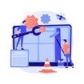 Website maintenance abstract concept vector illustration.