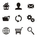 Website menu icons Royalty Free Stock Photo