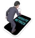 Website Metrics Business Site Analytics 3d Rendering