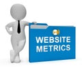 Website Metrics Business Site Analytics 3d Rendering