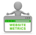 Website Metrics Business Site Analytics 3d Rendering