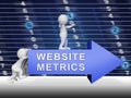 Website Metrics Business Site Analytics 3d Rendering