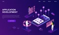 Website mockup of application development