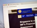 Website of The Monetary Authority of Singapore