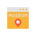 Website, museum, location icon. Simple color vector elements of historical things icons for ui and ux, website or mobile