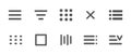 Website navigation button set. Hamburger menu line icon burger interface menu simple line, minimal ui popup burger Royalty Free Stock Photo