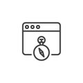 Website navigation line icon