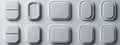 Website navigation panel with buttons in white and grey.