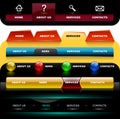 Website navigation templates 3 Royalty Free Stock Photo