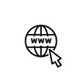 Website online internet icon vector global url. Web url icon