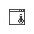 Website optimization line icon Royalty Free Stock Photo