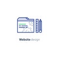 Website optimization services, design and development concept icon Royalty Free Stock Photo